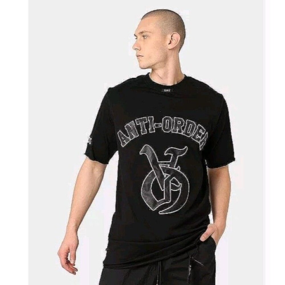 The Anti Order Mens Antidote Symmetry T-Shirt Size Small S Black Logo